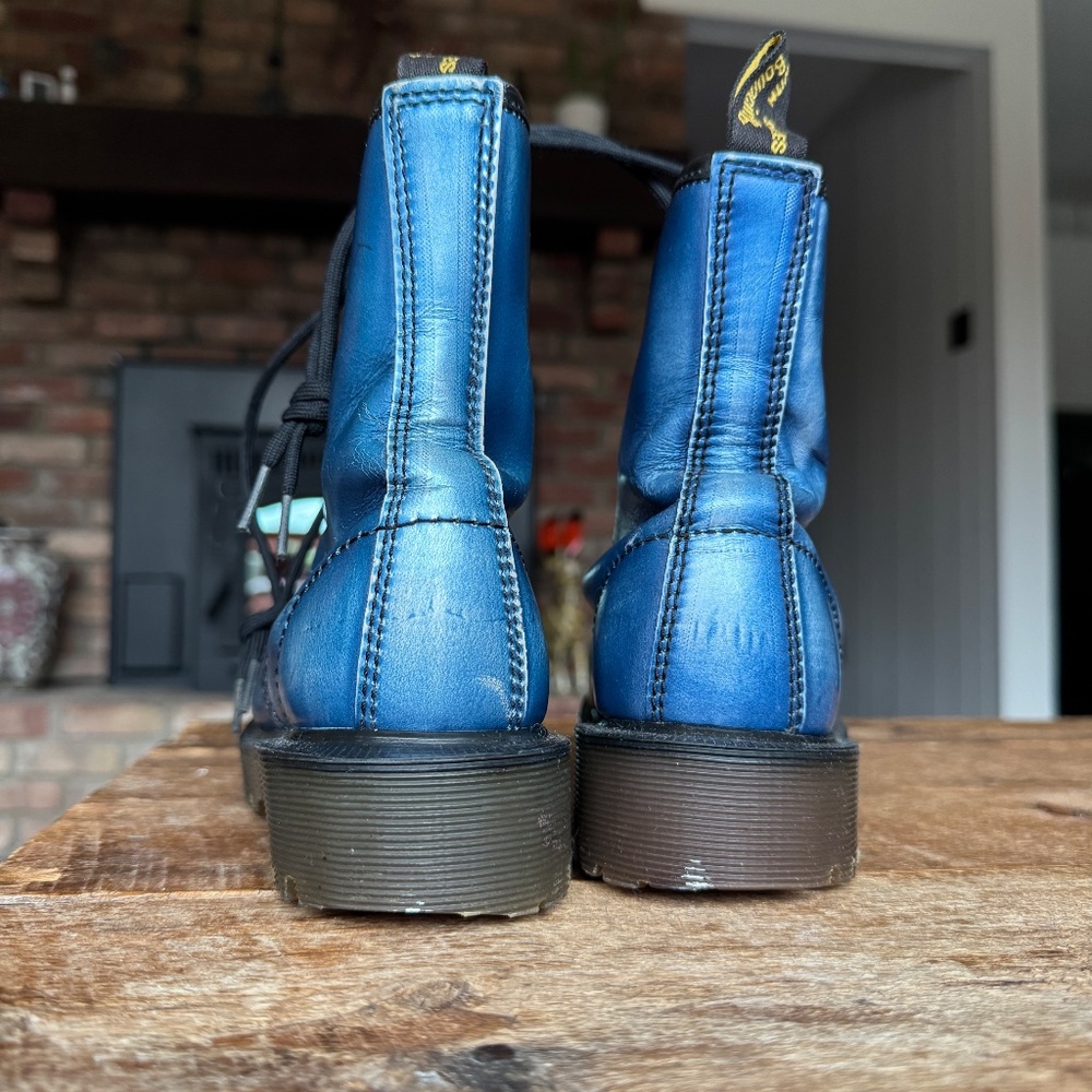 Dr. Martens 8217/34 VTG Made in England Cobalt Blue Boots - Picture 9 of 15